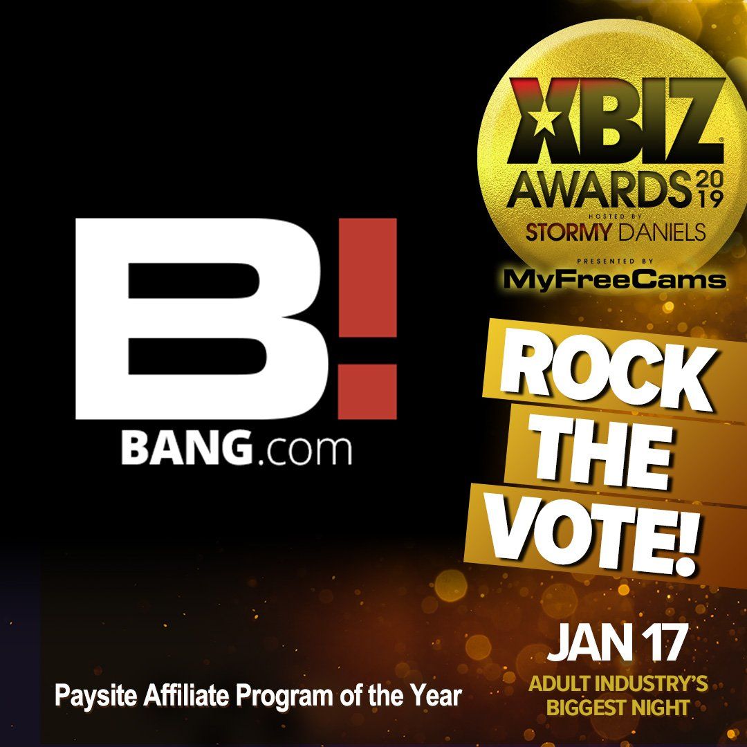 Bang wins XBIZ Awards Paysite Affiliate Program of the Year for the Second Year in a Row!