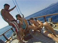 Ver ahora - Rita faltoyano given a glorious double penetration fuck outdoors on a boat