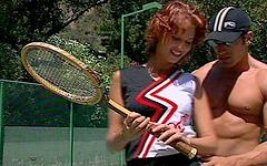 Watch Now - Candi apple gets anally rammed on the tennis court