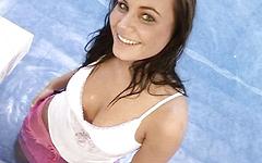 Nataly is a shaved teenager join background