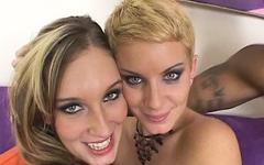 Hot babes share a black cock then swap the hard earned cum - movie 8 - 7