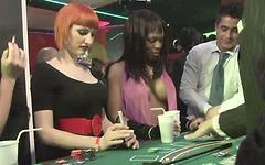 Sexy sluts let it all hang loose and get sexually wild on the casino tables - movie 1 - 2