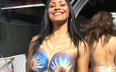 Ver ahora - Huge group fuck party with body paint, big tits and a lot of suck and fuck