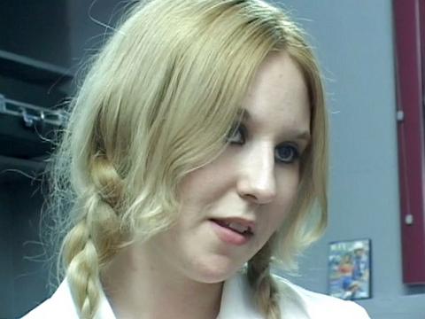 Blonde Mckayla Sky Gapes After Interracial Anal