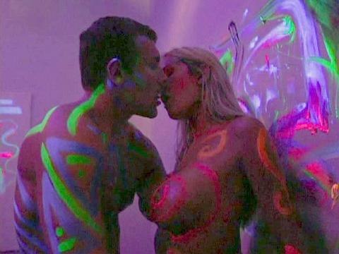Trina Michaels Day-glow Color Couple Fuck & Suck Each Other Facial Cumshot