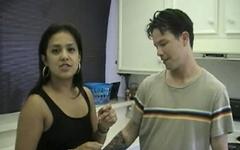 Talia sweet Latin girl takes it in hard from her boyfriend facial cumshot - movie 4 - 2