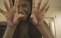 This Amateur with Black Skin Gives Great Handjobs and Blowjobs - bonus 1 - 7