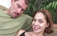 Desert Rose swallows the cum after getting screwed hard on the couch - movie 1 - 2