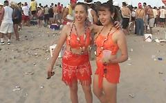 Latinas on the beach going crazy - movie 2 - 3