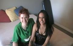 Leyla Banks and Lily Cade are home made girlfriends join background
