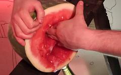 Guy fucks a watermelon at the Play Place - movie 6 - 6