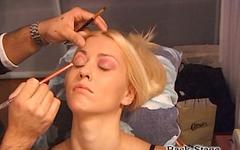 Sexy pornstars in the makeup chair before some porn scenes and pictures - bonus 1 - 3