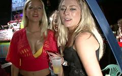 This limo of chicks show off their shaved pussies and get ready to party - movie 5 - 5