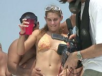 These horny college sluts are having a ton of naked naughty fun on a boat - movie 7 - 2