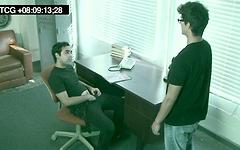 Amateur dudes caught on surveillance video as they suck and fuck at work - movie 2 - 3