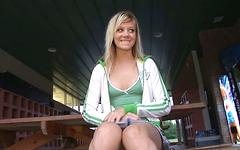 Rissa lets men see up her skirt - movie 3 - 2