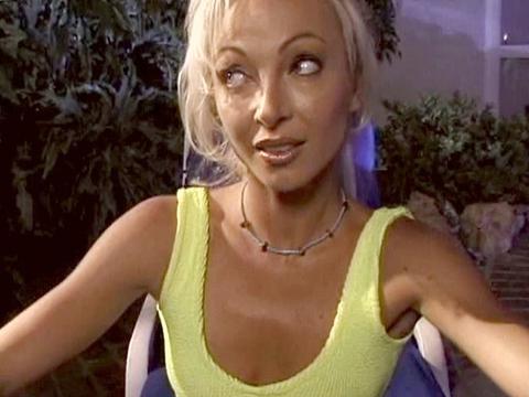 Nomi Always Enjoys Fucking Outdoors At Night Beside The Pool On The Patio