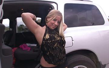 Download Brianna shows off her body in a parking lot