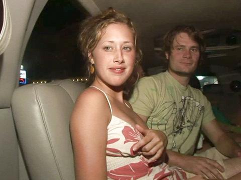 Things Get Wild In A Limo As This Amateur Babe Fingers Her Pussy