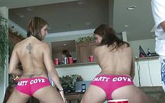 A couple of horny amateurs strip down to their underwear and show off - movie 3 - 6