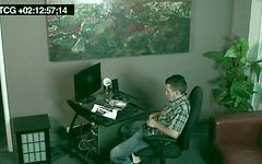 Amateur jocks caught having sex in surveillance camera footage join background
