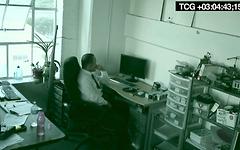 White collar daddies sucking and fucking in office surveillance video join background