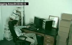 Regarde maintenant - Athletic twinks suck and fuck in office surveillance video
