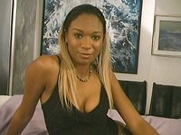 Watch Now - Ebony babe precious sucks cock and balls and deep throats cracker cock