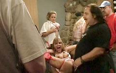 Huge gang bang scene turns into a group sex orgy as more chicks join - movie 1 - 4