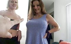 Big boobs and hot wet cunts get fucked by a big dick in hot threesome video join background