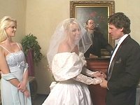 Hannah Harper and Missy Monroe have kinky bridal anal session with a guy - movie 1 - 2