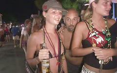 Horny Sluts Show Off Their Tits At This Group Outdoor Strip Party - movie 2 - 5