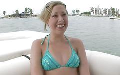 Blonde college cutie solo masturbates on the nude party voyeur boat join background