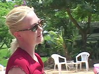 Kijk nu - Amanda is a small titted blonde milf getting fucked hard by two big studs