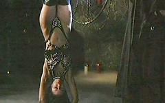 Voyeur BDSM see a submissive brunette in this fetish scene with bondage - movie 1 - 3