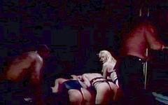 Darkly lit BDSM room full of submissives bearing their assess for teasing - movie 12 - 5