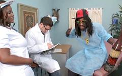 Mizz Luvli Black gets her black pussy fucked in the doctor's office - movie 1 - 2