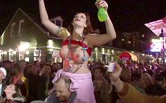 Mariah flashes her tits during Mardi Gras festivities - movie 4 - 5