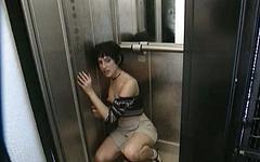 Cecile Hemery rides the elevator to the where the sex is - movie 4 - 7
