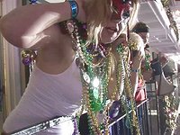 Watch Now - Frances tries to cover her nude boobs in mardi gras beads