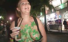 Bare tits of all shapes and sizes are shown to the camera during a party - movie 2 - 5