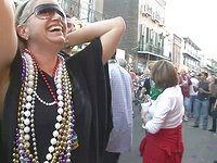 Watch Now - There is no upper age limit for these ladies who show tits and get beads