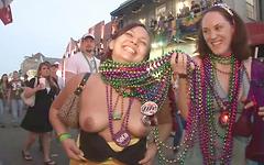 There is no upper age limit for these ladies who show tits and get beads - movie 6 - 5