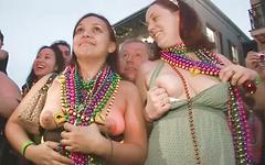There is no upper age limit for these ladies who show tits and get beads - movie 6 - 6