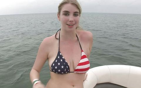 Busty Teens Ride On The Boat And Show Off Their Hot Bodies To The Camera
