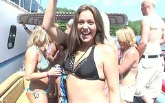 Half naked teen girls have some fun in the sun on this naked boat ride - movie 6 - 4