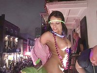 Watch Now - Sandra has a good time at mardi gras