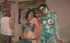Bethany gets body painted and shows off her body - movie 2 - 6
