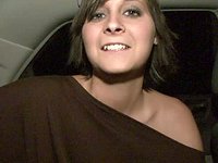 Cute Girl Next Door Brunette Teen Shows Small Tits And Pussy In The Car - movie 6 - 2