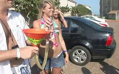 Hot group of horny college coeds enjoy some outdoor partying and naked fun - movie 8 - 3